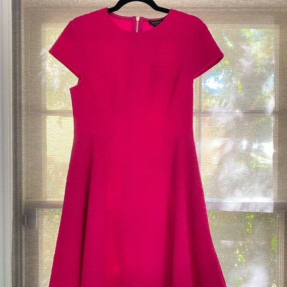 (NEW) Bright Pink Ted Baker dress, size 3 - Picture 3 of 5